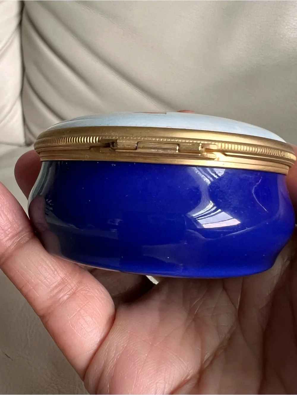 Halcyon Days Enamels Hot Air Balloon Trinket Box 1784 Ascent at Strasbourg